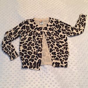 Girls size 5t animal print cardigan